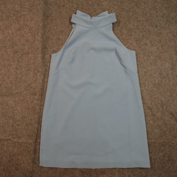 Kate Spade Dress Womens 16 NWT Mainline Twill Shift Diamond Astral Blue Bow - Picture 2 of 11